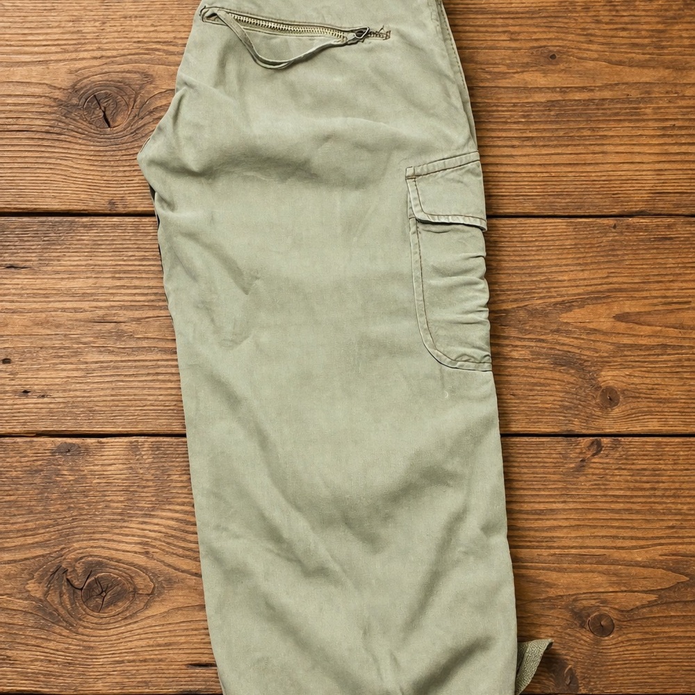 🌿 Levi’s Tab Twills Cargo Capri Pants Y2K (2003) – Olive Green – Size 5 - Picture 4 of 9